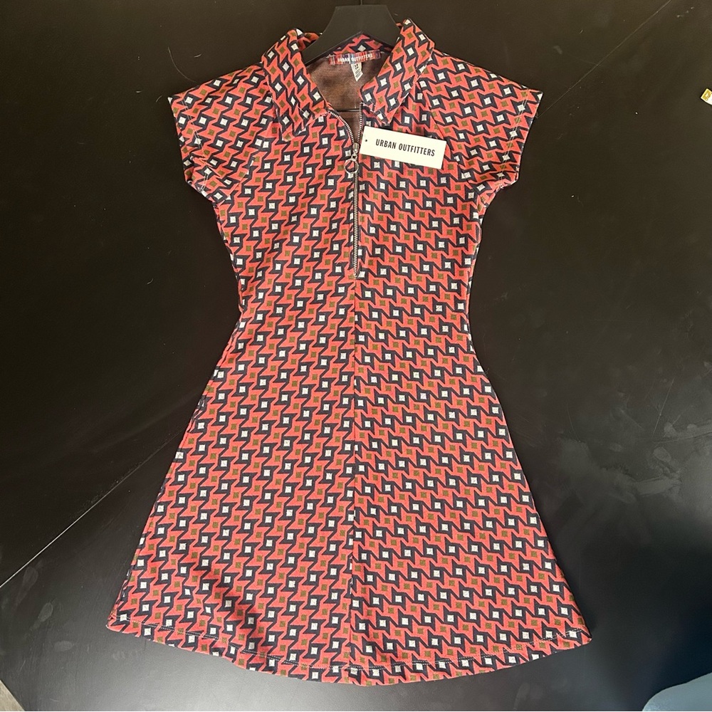 New!Urban Outfitters Red and Black Patterned Dress